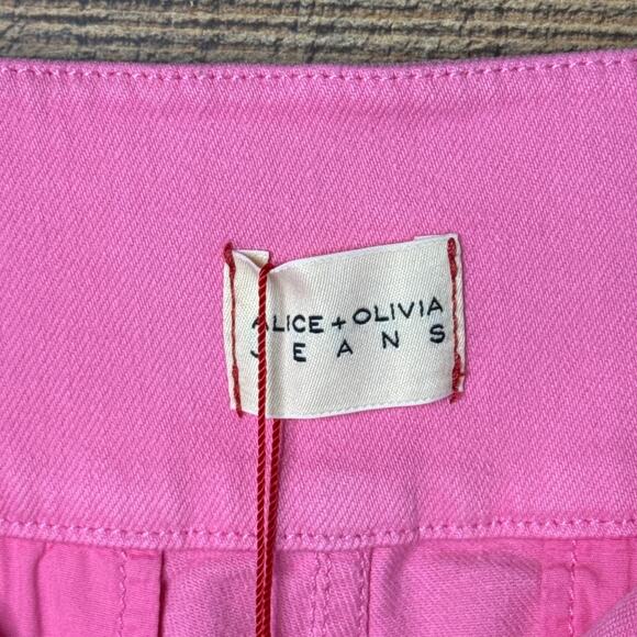 Alice + Olivia Jeans Olivia Denim Shorts Primrose Pink SZ 28 NWT - Picture 4 of 12